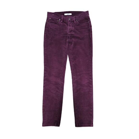 FOSSIL Womens High-Rise Straight-Leg Corduroy Jeans Red Burgundy Pants‎ Sz 26 - Picture 1 of 13